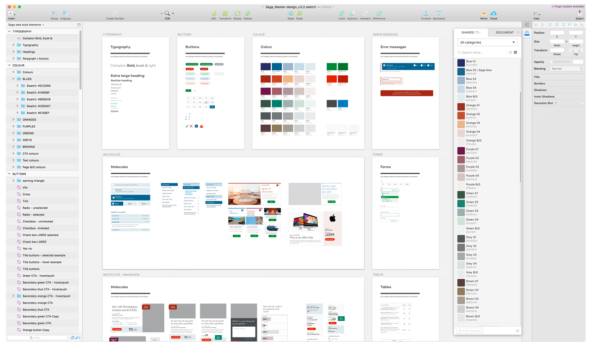 An example of a design kit used to maintain consistant design standards.
